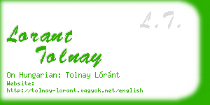 lorant tolnay business card